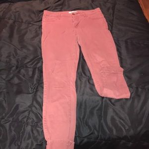 Dark blush skinny pant